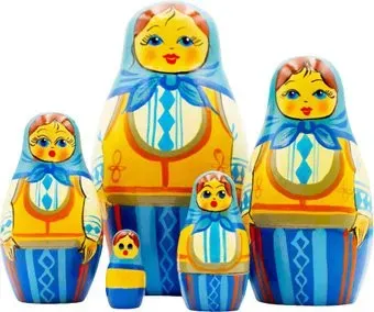 Брестская Фабрика Сувениров Девушка в немецком платье Dirndl (набор 5 шт)