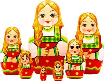 Брестская Фабрика Сувениров Девушка в восточном славянском традиционном костюме (набор 7 шт)