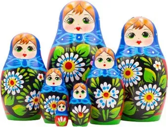 Брестская Фабрика Сувениров В сарафане с расписанными вручную герберами (набор 7 шт)