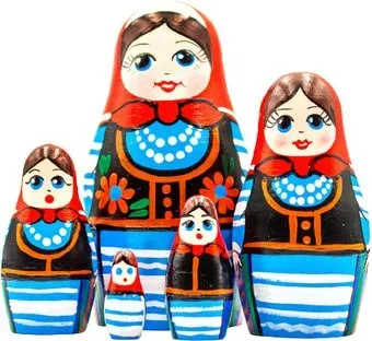 Брестская Фабрика Сувениров В польском народном костюме (набор 5 шт)