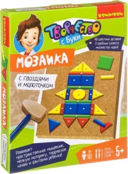 Bondibon Мозаика с гвоздями и молоточком 2 ВВ2692