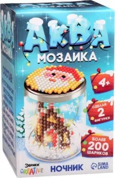 Эврики Аквамозаика. Снежная баночка. Новогодний дом 9540961
