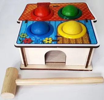 WoodLand Toys Стучалка цветная. Домик 115308