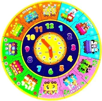 WoodLand Toys Часы-пазл. Путешествие во времени 094301