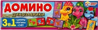 Умные игры Домино Динозаврики 4680107921475