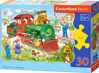 Castorland Midi Зеленый локомотив B-03433