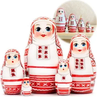 Брестская Фабрика Сувениров Матрешка Малоритский строй (набор 5 шт)