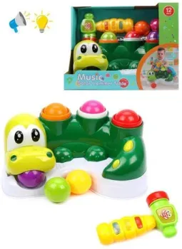 Наша Игрушка Крокодил с молоточком 326