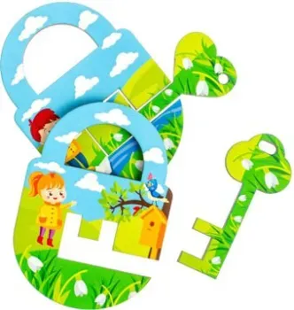 WoodLand Toys Замочки и ключики раскрашенный 156105