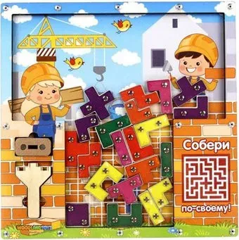 WoodLand Toys Тетрис магнитный. Стройка 065304