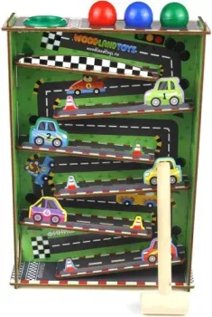 WoodLand Toys Стучалка Горки Автодром 140102