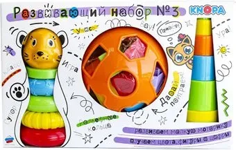 Knopa Развивающий набор №3 Пирамидки+сортер 87033