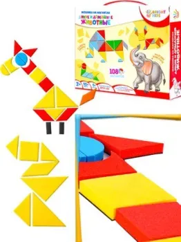 Bright Kids Мозаика на магнитах. Дикие и домашние животные ИН-2431