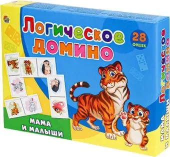 Рыжий кот Логическое Домино. Мама и малыши ИН-7476