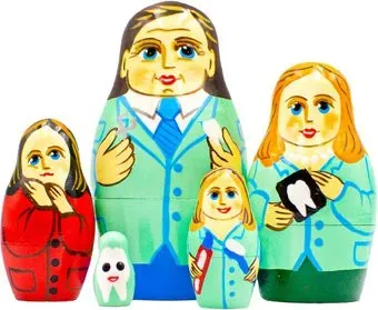 Брестская Фабрика Сувениров В виде персонала кабинета стоматолога (набор 5 шт)