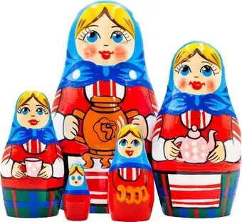 Брестская Фабрика Сувениров С самоваром (набор 5 шт)
