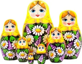 Брестская Фабрика Сувениров Девушка с сиренью и ромашками (набор 7 шт)