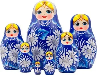 Брестская Фабрика Сувениров В синем наряде с ромашками (набор 7 шт)