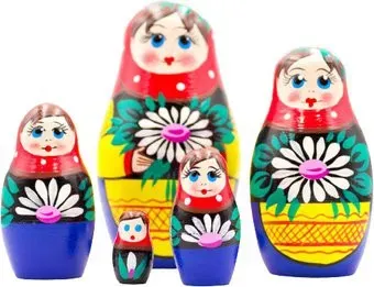 Брестская Фабрика Сувениров В красной косынке и маргаритками (набор 5 шт)