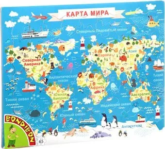 Bondibon Карта Животные мира ВВ4662
