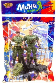 Yako Toys Мини МаниЯ Военный с 2 солдатиками и собакой К93735