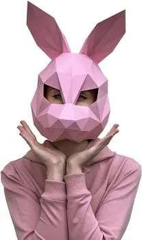 PAPERRAZ Маска Зайка (розовый)