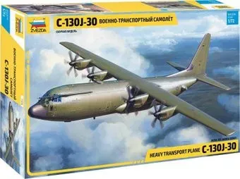 Звезда Американский военно-транспортный самолет С-130J-30 1:72 7324