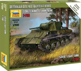 Звезда Советский легкий танк Т-70Б 1:100 6290