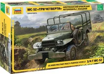 Звезда Американский армейский автомобиль WC-52 Три четверти с лебедкой 1:35 3664