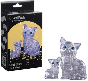 Crystal Puzzle Кошка 90126 (серебристый)
