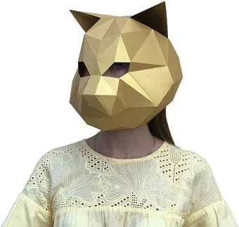 PAPERRAZ Маска Кошка (золотистый)