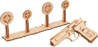 Wood Trick Пистолет-резинкострел с мишенями 1234-10