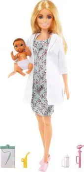 Mattel Набор Barbie доктор педиатр с малышом пациентом GVK03