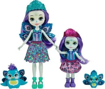 Mattel Enchantimals Сестрички с питомцами Пэттер, Пьера Павлина HCF83