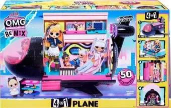 L.O.L. Surprise! O.M.G. Remix 4-in-1 Plane Playset Transforms 571339