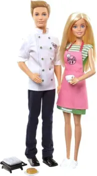 Barbie Ken and Barbie Doll Playset Cafe Chef FHP64