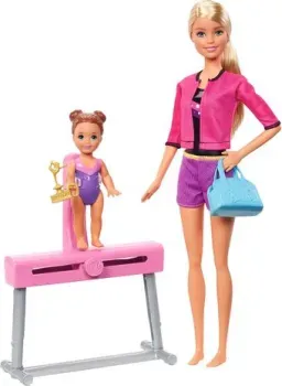 Barbie Gymnastics Coach Dolls & Playset FXP39