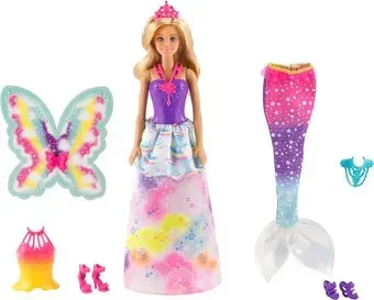 Barbie Dreamtopia Doll with 3 Fairytale Costumes FJD08