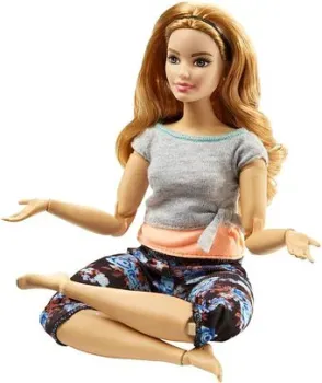 Barbie Made To Move Doll - Curvy with Auburn Hair FTG84