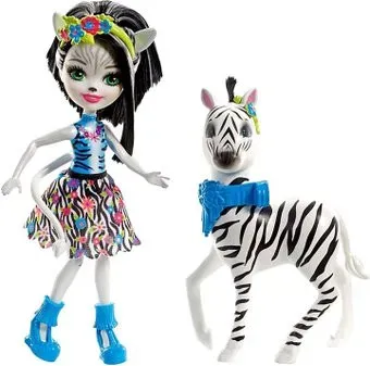 Enchantimals Zelena Zebra Doll & Hoofette Figure