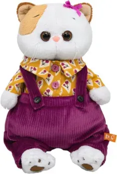 BUDI BASA Collection Кошечка Ли-Ли в вельветовом полукомбинезоне LK24-145