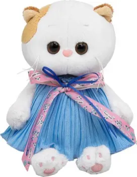 BUDI BASA Collection Кошечка Ли-Ли Baby в платье из жатой ткани с бантом LB-139