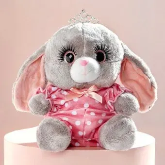 Milo Toys Зайка Ла-Пу-Ля в комбинезоне с короной 9211949