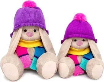 BUDI BASA Collection Зайка Ми в шапке и полосатом шарфе SidS-562 (18 см)