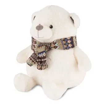 Maxitoys Luxury Белый мишка Сноу с шарфом MT-MRT052205-27