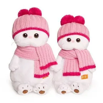 BUDI BASA Collection Кошечка Ли-Ли в розовой шапке с шарфом LK27-022 (27 см)