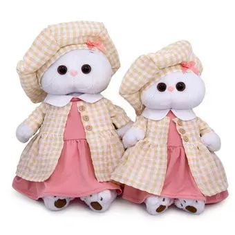 BUDI BASA Collection Кошечка Ли-Ли в летнем пальто в клетку LK24-100 (24 см)