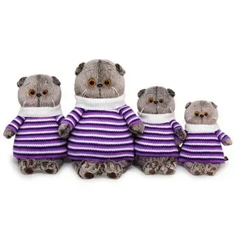 BUDI BASA Collection Басик в полосатом свитере Ks22-200 (22 см)