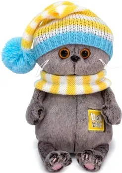 BUDI BASA Collection Басик Baby в вязаном колпаке BB-094 20 см