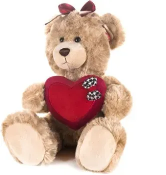 Maxitoys Luxury Мишка Моника с сердцем и бантиком на голове MT-GU092018-1-25